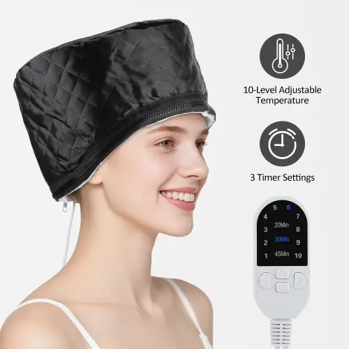 Electric Hair Steamer Cap Hair Heating Hat 3 Time