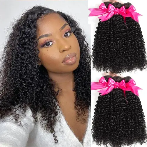Kinky Curly Human Hair Bundles Deal Raw Unprocessed Brazilian