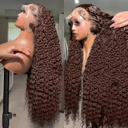 13X4 Chocolate Brown Lace Front Wigs Brazilian 13X6 Hd Lace