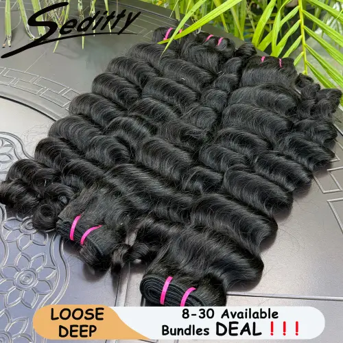 Loose Deep Wave 8-30 Inch Human Hair Extensions Loose Deep