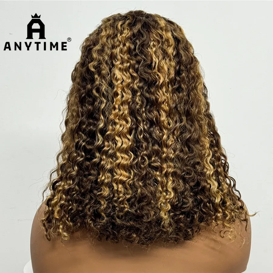 Jerry Curly Double Drawn Wigs 280% Density 13x4 Transparent
