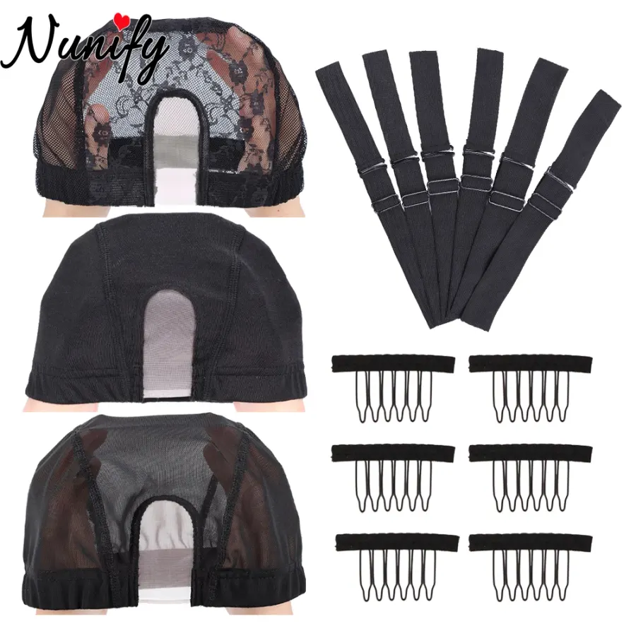 Breathable Mono Lace Wig Cap With Elastic Band And Combs For