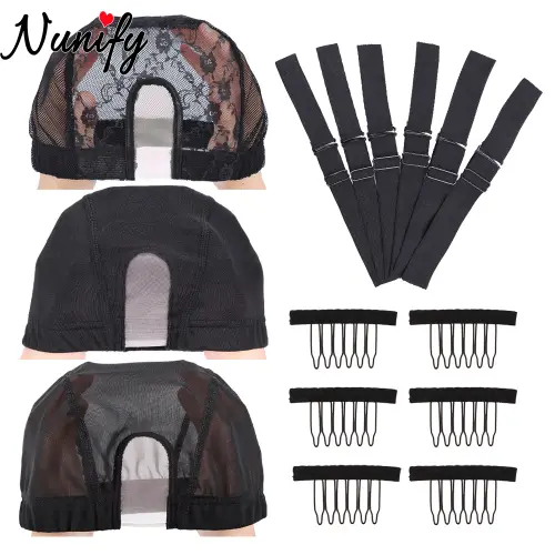 Breathable Mono Lace Wig Cap With Elastic Band And Combs For