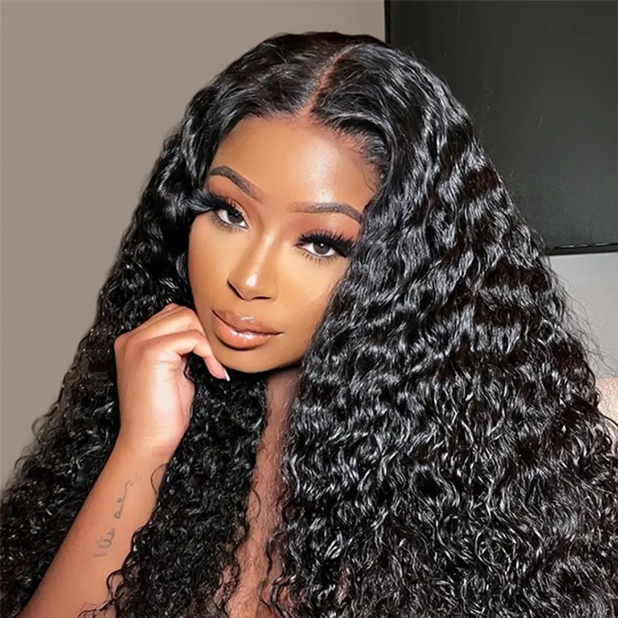 Water Wave Lace Front Wigs Glueless Wig Human Hair Ready To