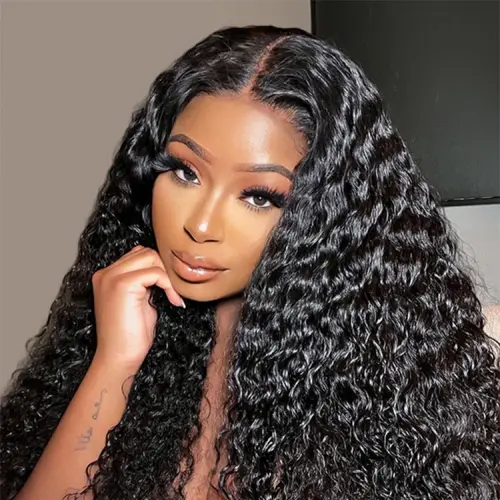Water Wave Lace Front Wigs Glueless Wig Human Hair Ready To