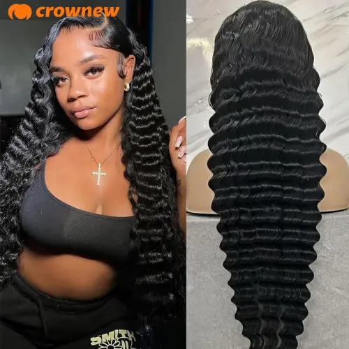 Deep Wave 13x6 HD Lace Front Human Hair Wig 13X4 Curly Lace