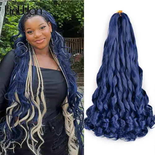 French Curly Braiding Hair 22Inch Synthetic Curly Braiding