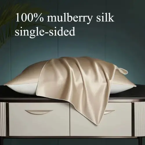 100% Mulberry Silk Pillowcase - Single Sided Charmeuse Silk