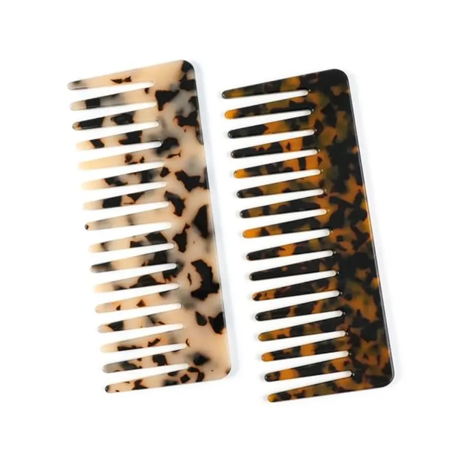 Wide Tooth Comb Set for Detangling Styling Curly Thick Hair