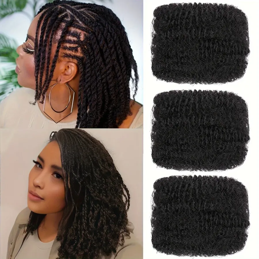 Afro Kinky Curly Braiding Bulk Hair for Mini Braiding Twists