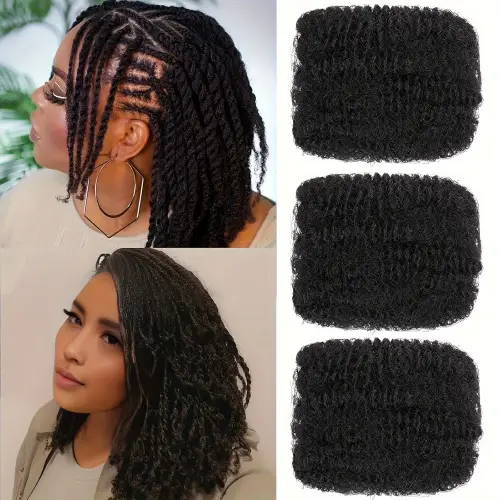Afro Kinky Curly Braiding Bulk Hair for Mini Braiding Twists