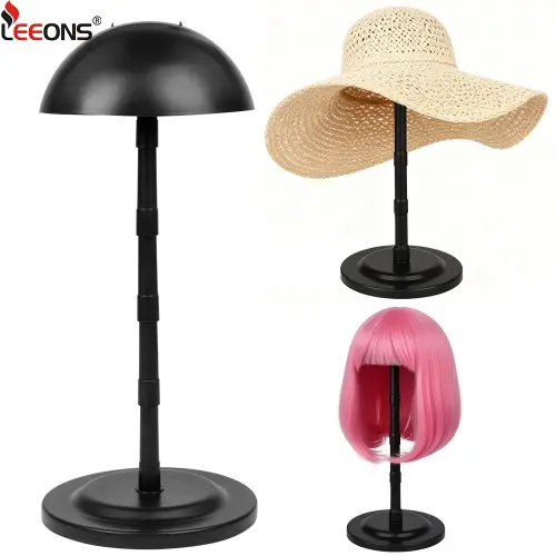 Wig Holders Adjustable Wig Head Stand Portable Hat Display