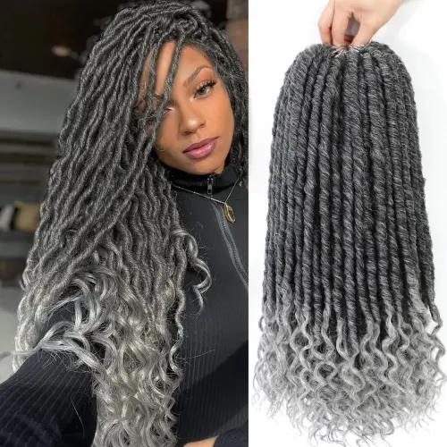 Goddess Locs Crochet Hair 6Pack, Straight Faux Locs Crochet Braids