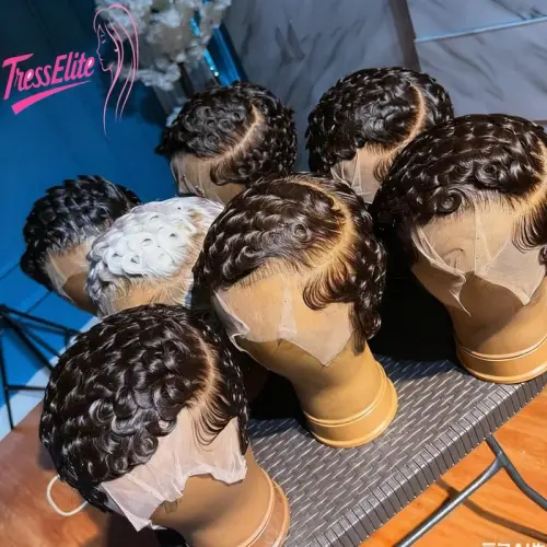 High Quality 13x4 Lace Front Curly Natural Color/#99j Human
