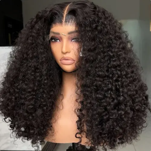 Curly BOB Wig Human Hair 330 Density 5x5 HD Lace Closure Deep