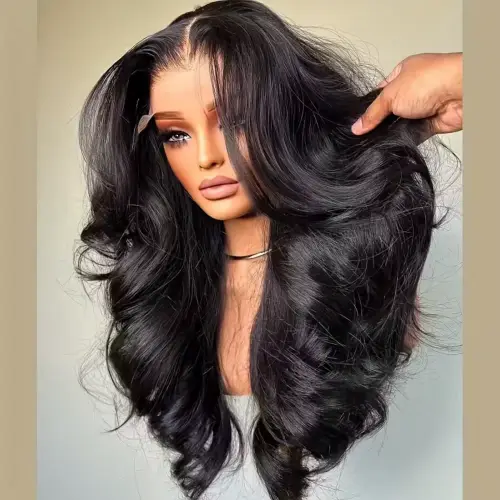 13x4 HD Lace Front Wig 300% Density Curly Body Wave Peruvian
