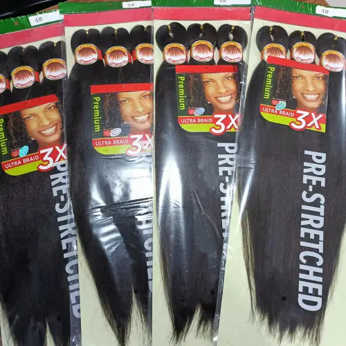 Pre Stretched Braiding Hair 26in 3 Packs Black Braiding Hair