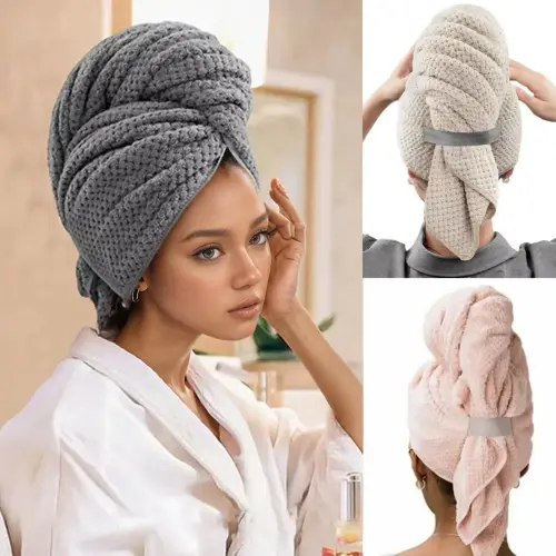 Large Microfiber Hair Towels Ultra Soft Hair Towel Wrap with