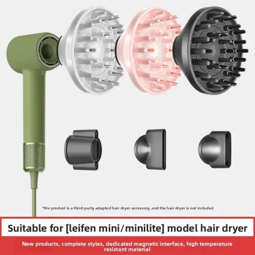 Drying hood and fluffy diffuser attachment suitable for