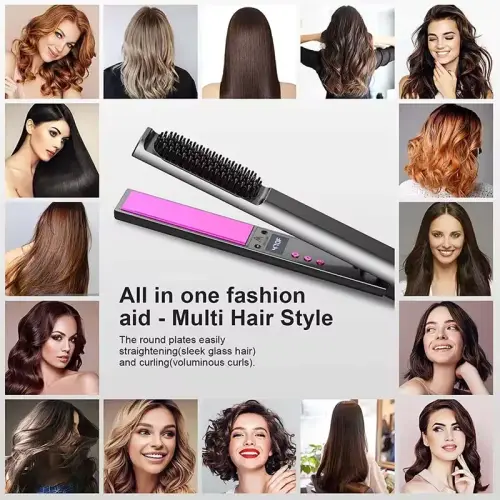 2 in 1 Hair Straightener Multifunctional Curling &