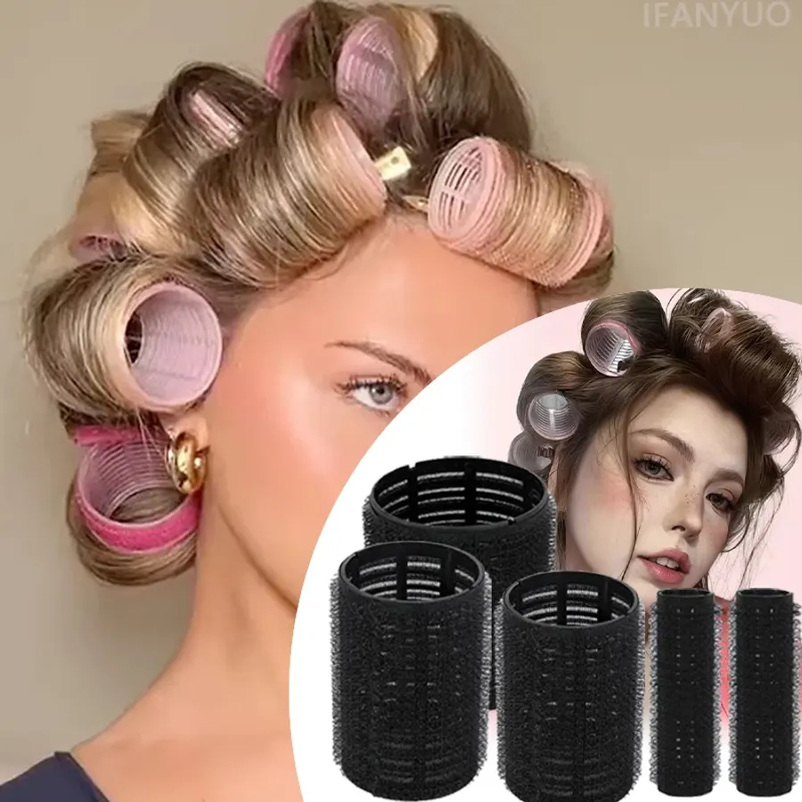 4-8pcs Hair Rollers Self Grip Hook Hair Curlers Roller Bangs