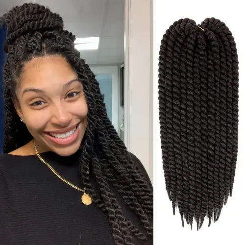 Senegalese Twist Hair Jumbo Twist Braids Crochet Briads 22