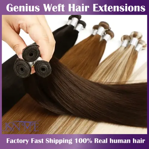 JSNME Genius Wefts Extensions 100% Really Human Hair Wefts