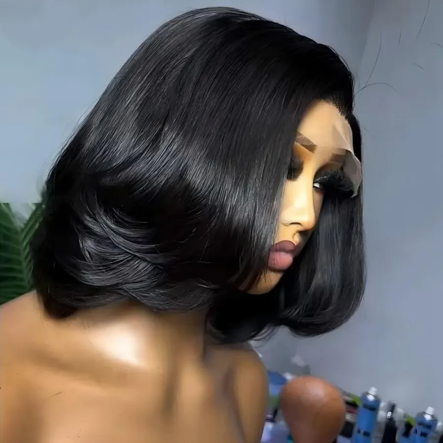 13x4 Lace Front Wig New Trendy Layered Cut Straight Human