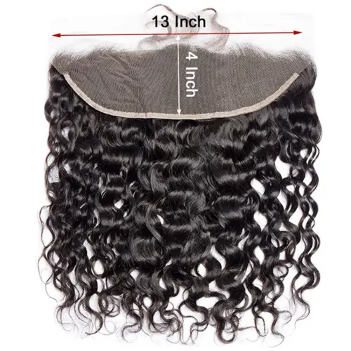 Lace Frontal Only 13x4 Water Wave Closure Human Hair Natural