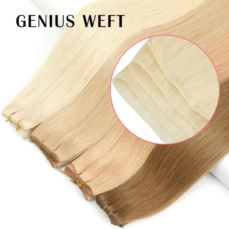 Thick Ends Genius Weft Human Hair Extensions Sew in Hair