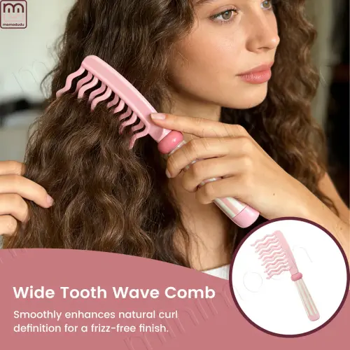 Dual Wide-Tooth Detangling Comb for Curly Hair
