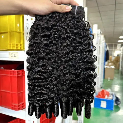 Burmese Curly Human Hair Bundles Human Hair Deep Wave Raw