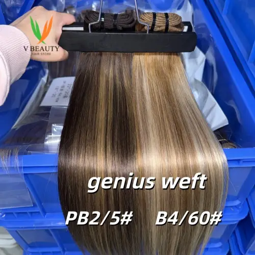Genius Weft Vietnamese Hair Weft Extensions Platinum Blond