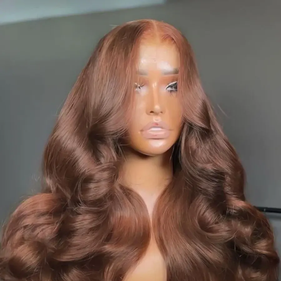 Body Wave 34 Inch 13x4 Chocolate Brown HD Lace Front Wigs