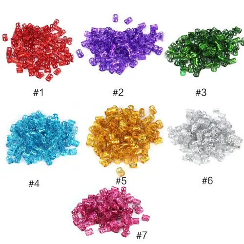 Hair Beads 100PCS/Bag New Colorful Hair Braiding Beads Rings