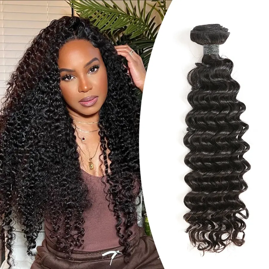 Deep Wave Virgin Hair Bundles Unproccessed Raw Virgin Hair