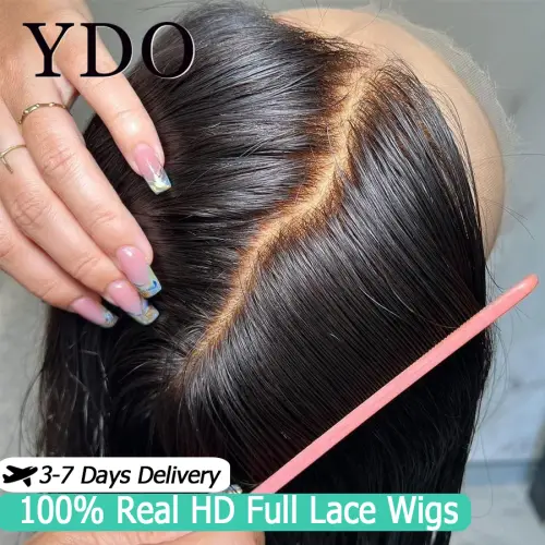 PrePlucked Invisible HD Full Lace Wig All Skins Melted Human