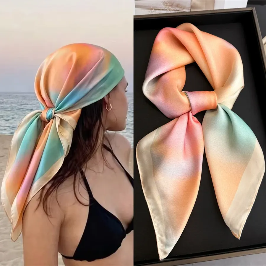 2026 New Shawl Print Headscarf Hair Wrap Neckerchief Female