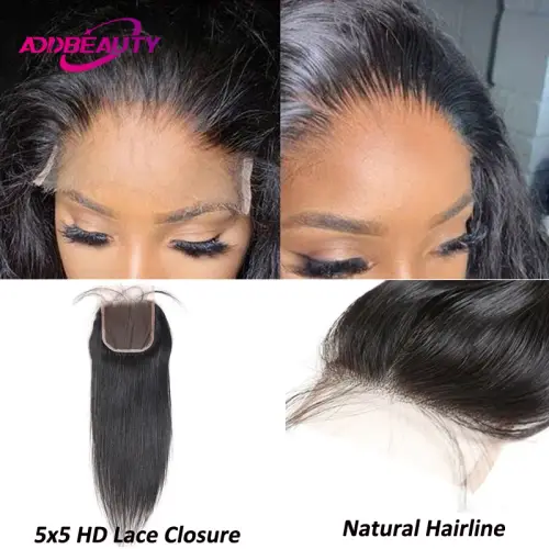 2x6 HD Lace Closure Human Hair 4x4 5x5 6x6 7x7 Lace Closure