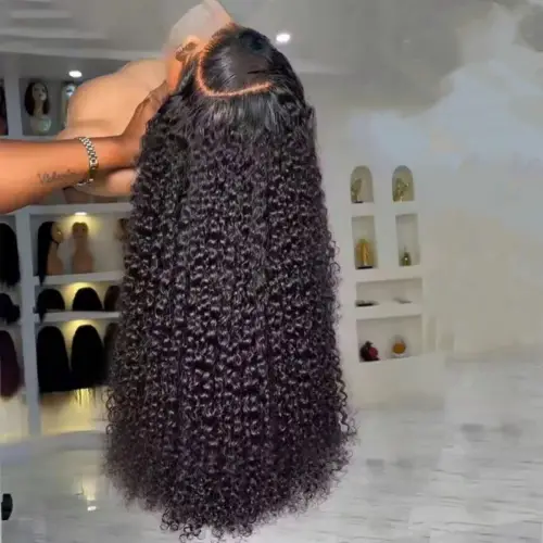 Jerry Curly Lace Frontal Human Hair Wig For Woman 13X4 Lace