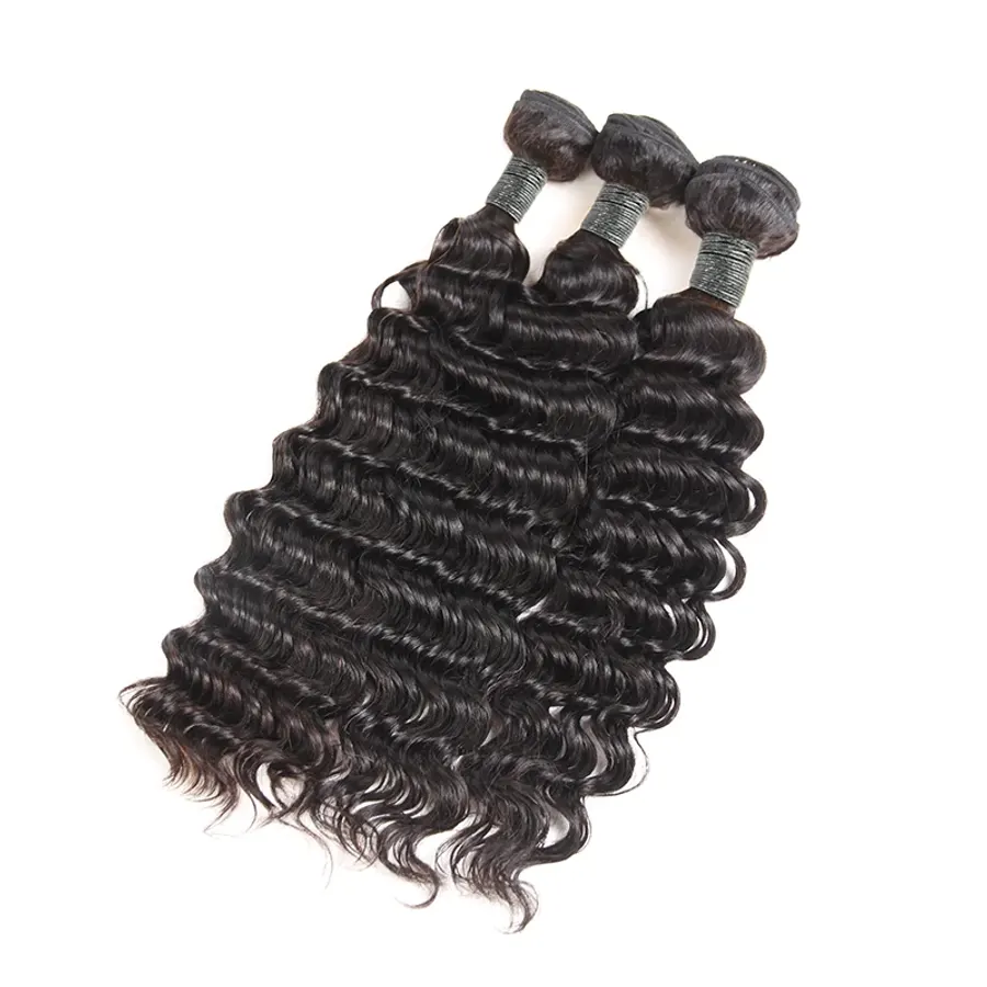 Deep Wave Bundles Human Hair Brazilian Virgin Human Hair