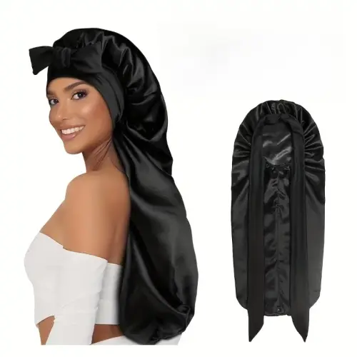 Long Sleep Bonnet for Straight Curly Hair