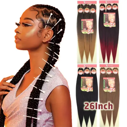 3strands/Pack Braiding Hair Pre Stretched 26'' Synthetic
