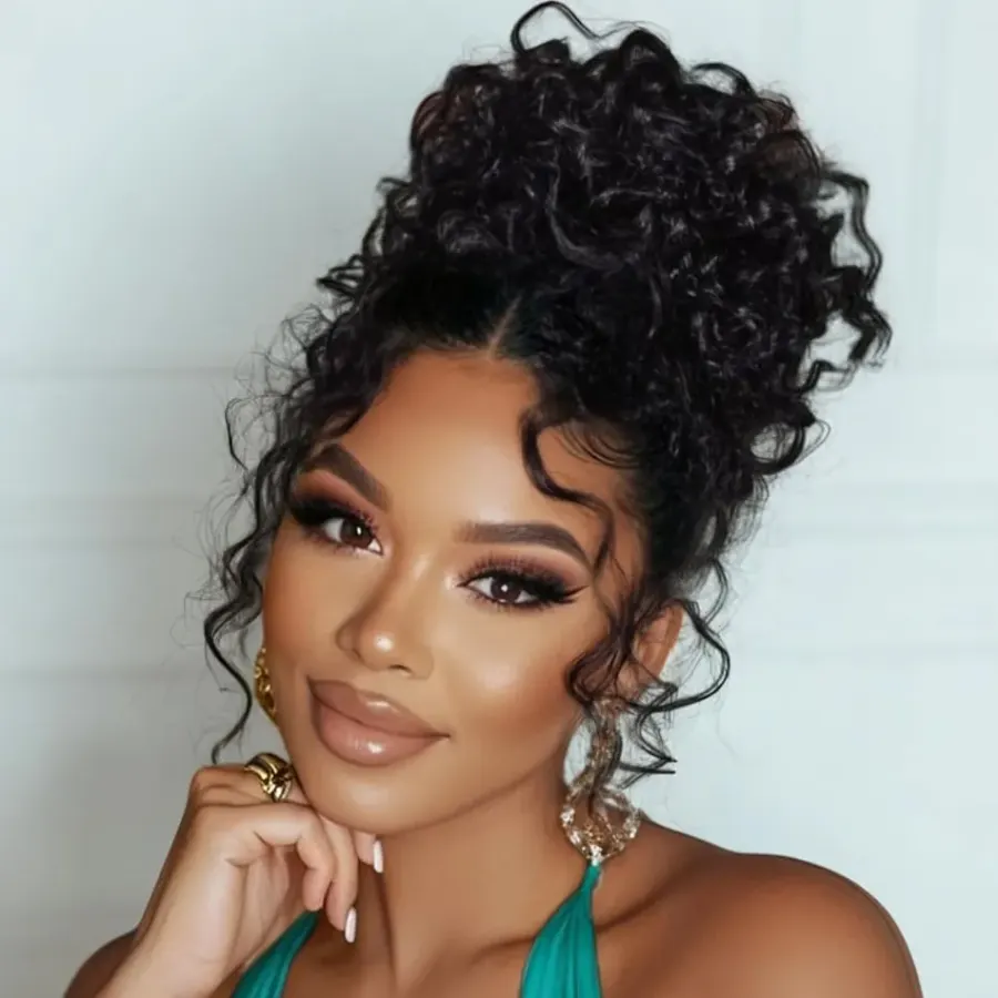 Invisible Strap 360 Full HD Lace Wig Deep Water Wave Human