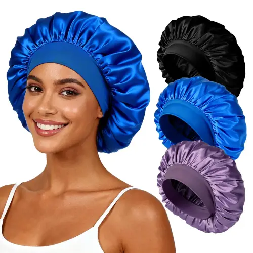 Satin Silk Bonnet for Sleeping, Silk Sleep Cap for Men & Women