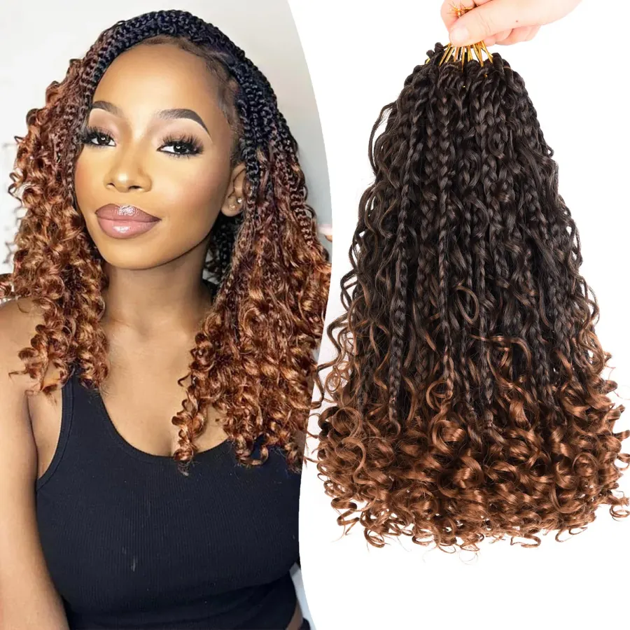 Bob Goddess Box Braids Crochet Hair Pre Looped Crochet Braids