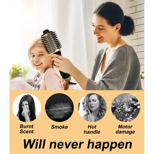 Hot Air Comb Hair Blow Dryer Brush And Volumizer One-Step Hot