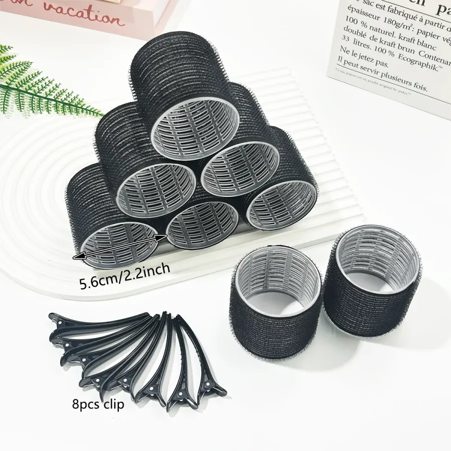 16pcs/Set Self Grip Hair Rollers No Heat Hair Clip Curlers