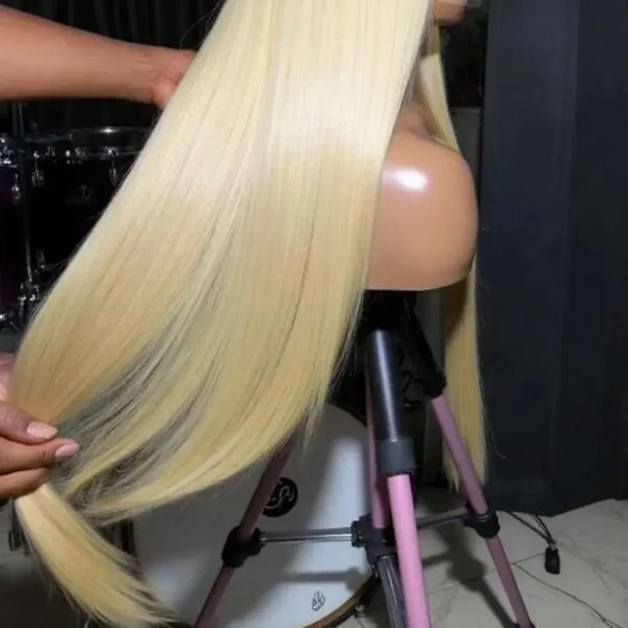 Blonde Lace Front Wig Pre Plucked Straight 13x4 HD Lace Front