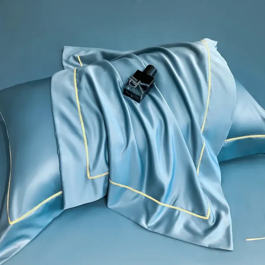 2PCS Pillowcase Pillow Cover Silky Satin Hair Beauty Pillow